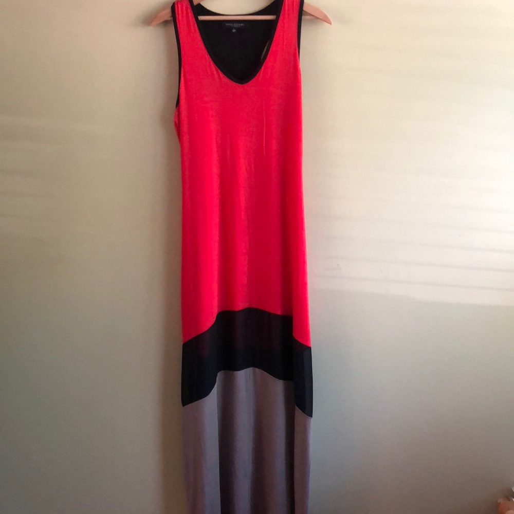 Maxi dress Red/Blk/Cocoa Racer Back Size L